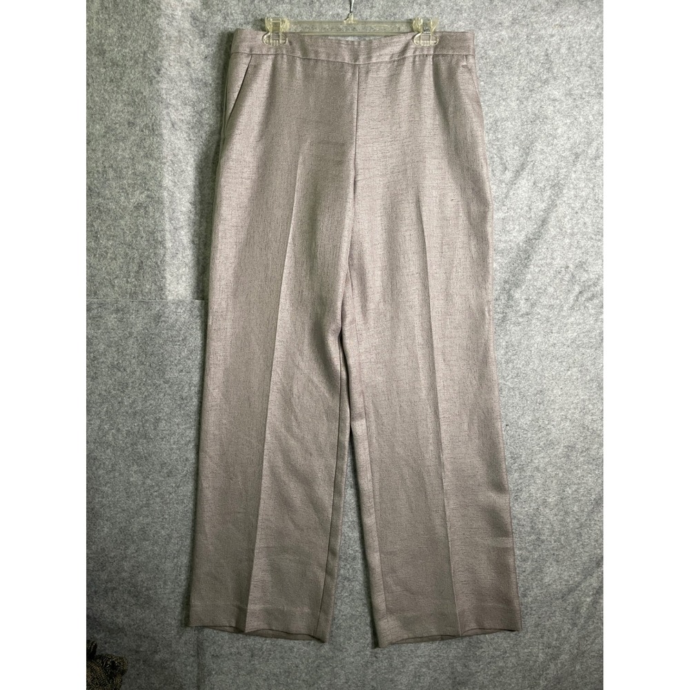 The Limited Cassidy Dress Pants Womens 10 Taupe Metallic Straight Leg Trousers